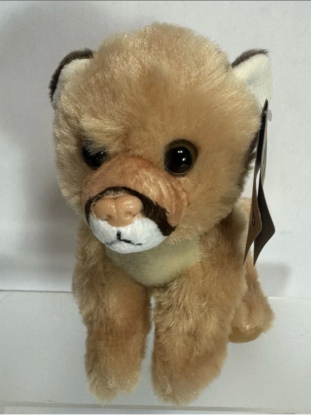 Cute Tan Plush Puppy Stuffed Animal - Soft Cuddly Toy